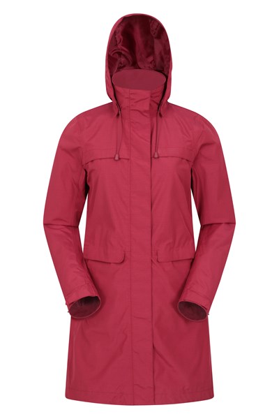 Cloud Burst Textured Womens Waterproof Jacket - Pink