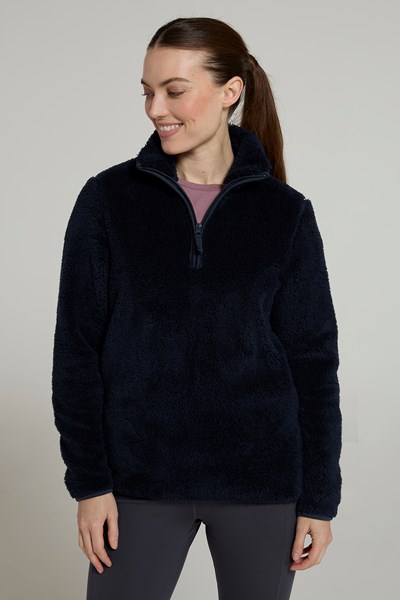 Teddy Womens Half-Zip Fleece - Navy