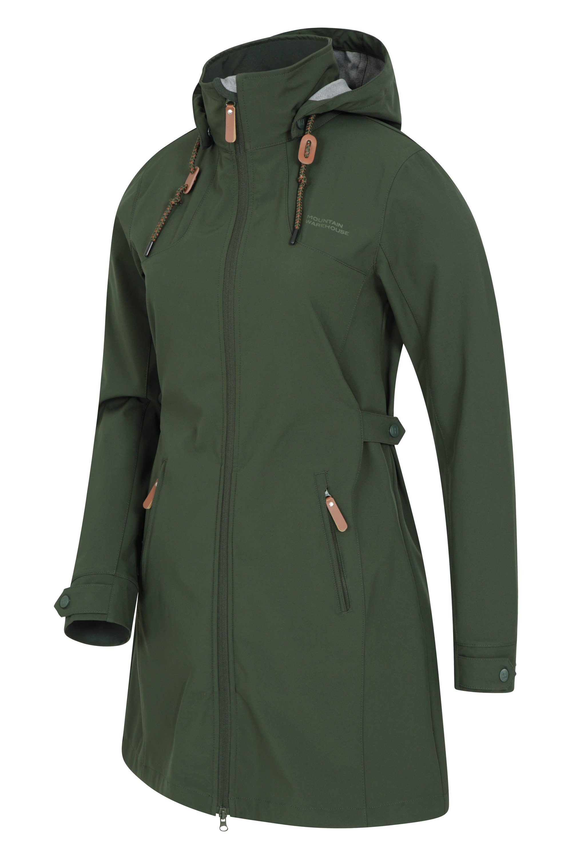 women's longline softshell jacket