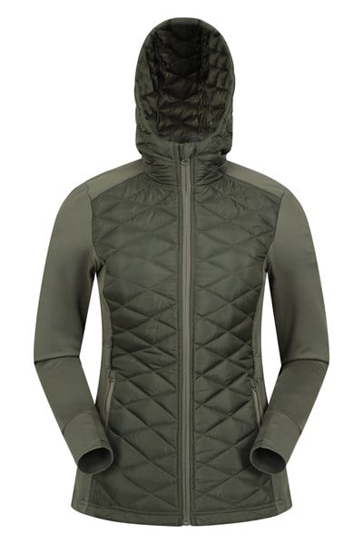 Call The Shots Womens Padded Jacket - Green