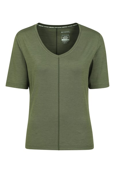 Panna Womens V-Neck T-Shirt - Green