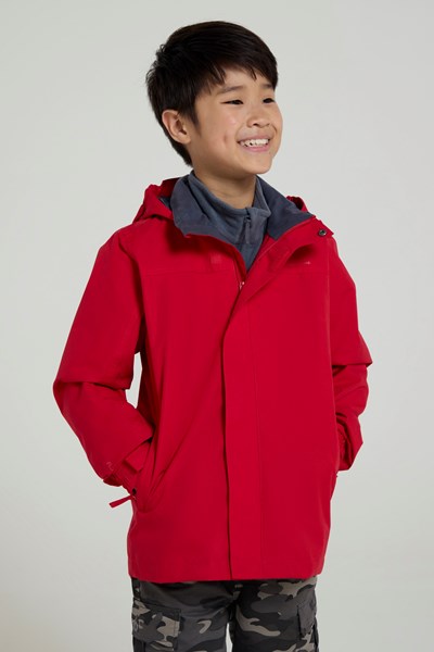 Solar Kids Waterproof Jacket - Red
