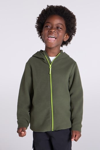Camber Kids Full Zip Hoodie Khaki
