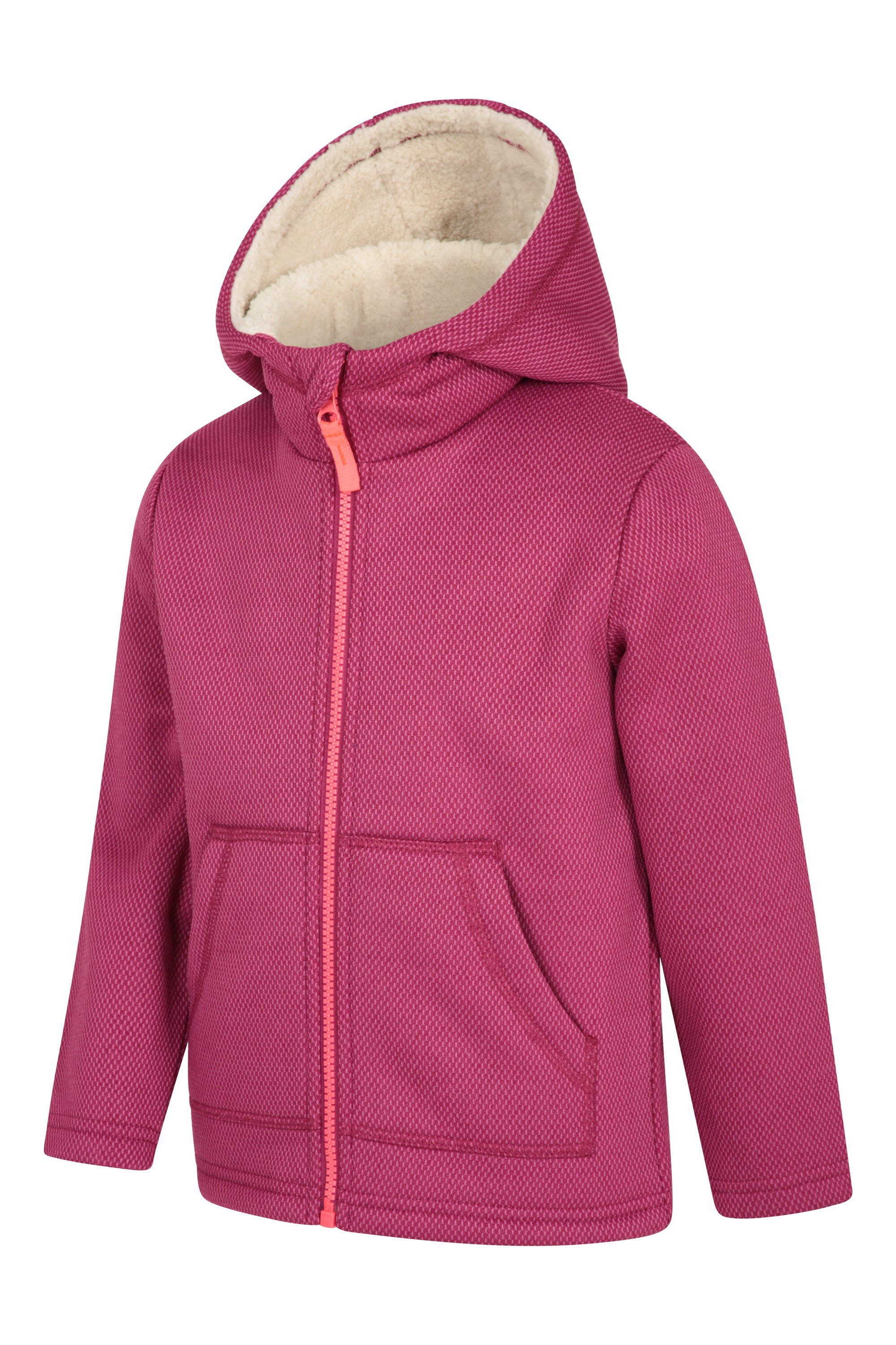 Ligera Jersey con Bolsillos Delanteros con Capucha y Cremallera Completa Invierno Mountain Warehouse Sudadera Capucha Piel Maple Niños para Viajar