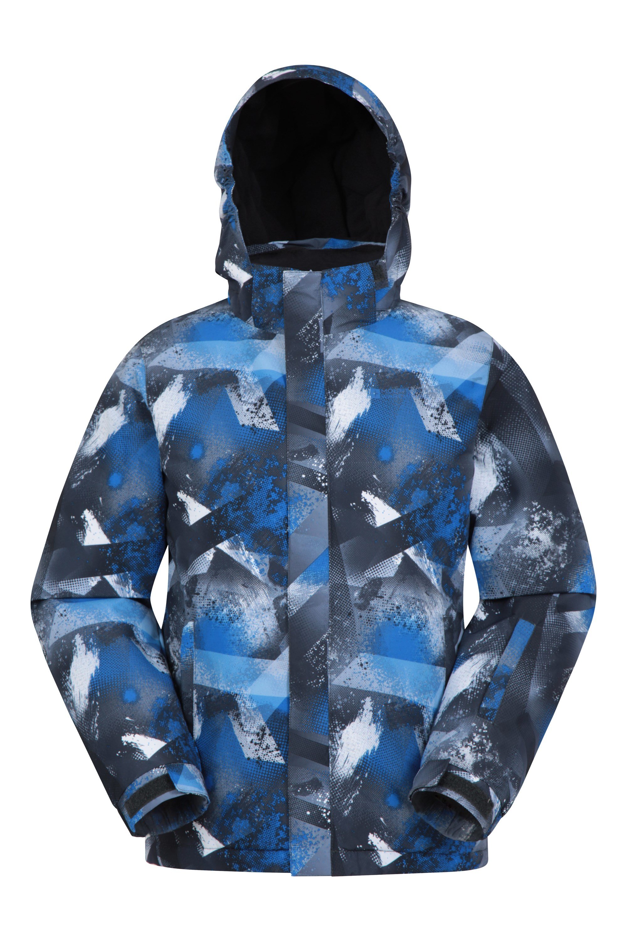 Mogal Printed Kids Ski Jacket - Blue