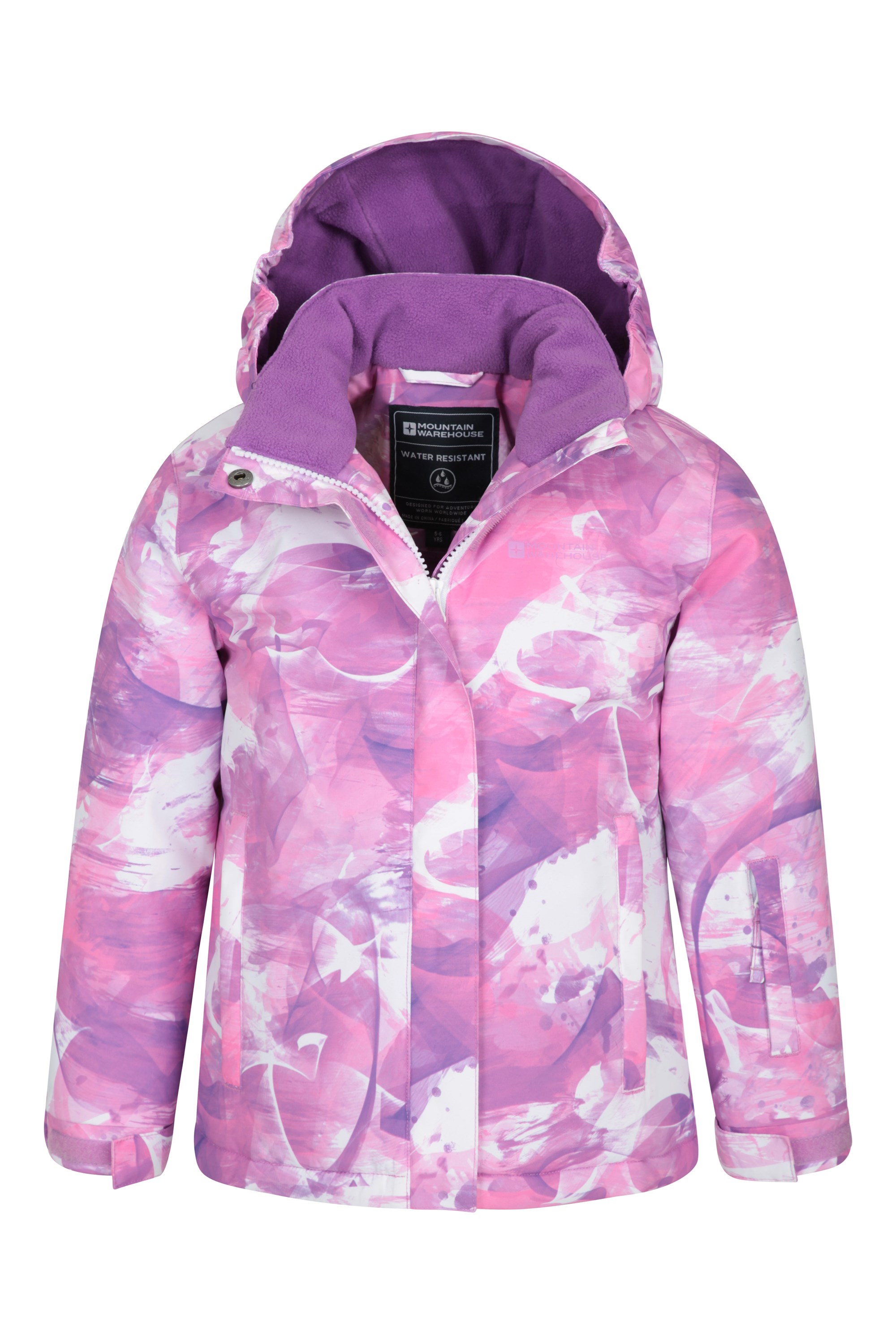 Mountain Warehouse Snowdrop Printed Kids Winter Ski Jacket-Waterproof 