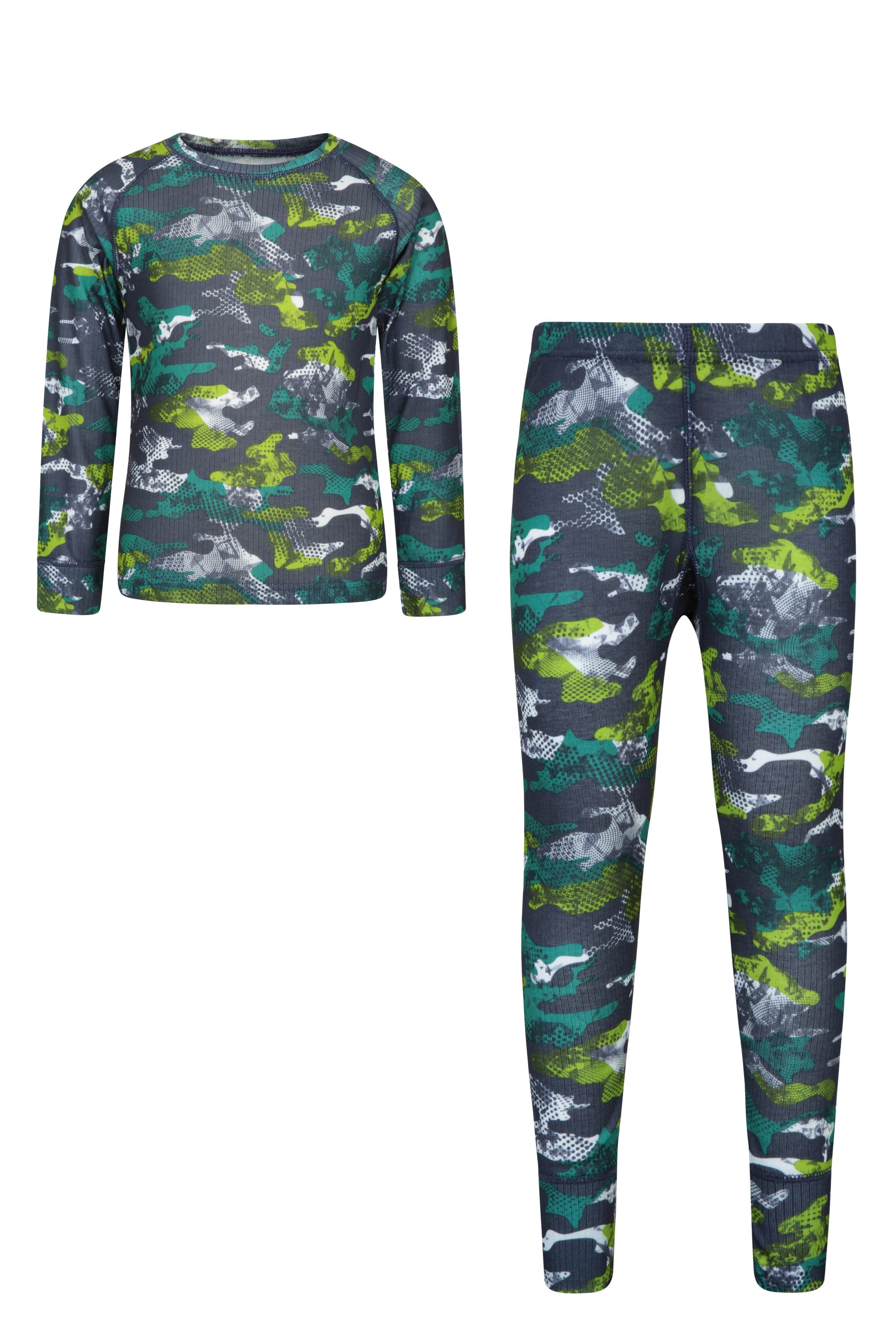 Mountain Warehouse Talus Printed Kids Top & Pant Boys Base Layer Casual T-Shirt 