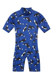 Printed Infant Rash Swimsuit Blue