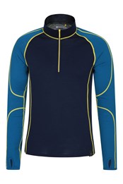Haut à col zippé Asgard homme Bleu