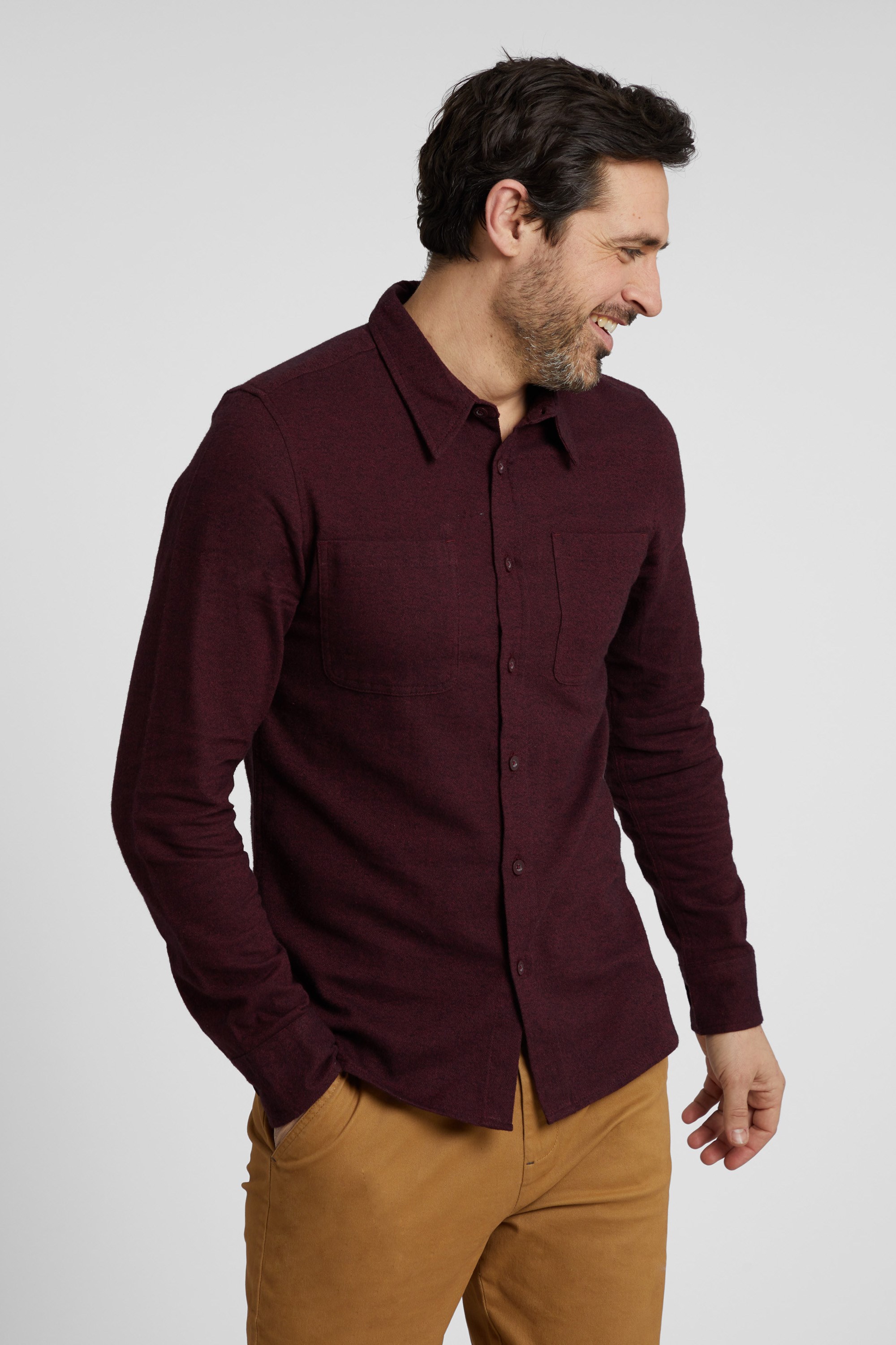Trace Melange Mens Slim Fit Flannel Shirt