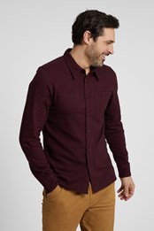 Trace Melange Mens Slim-Fit Flannel Shirt
