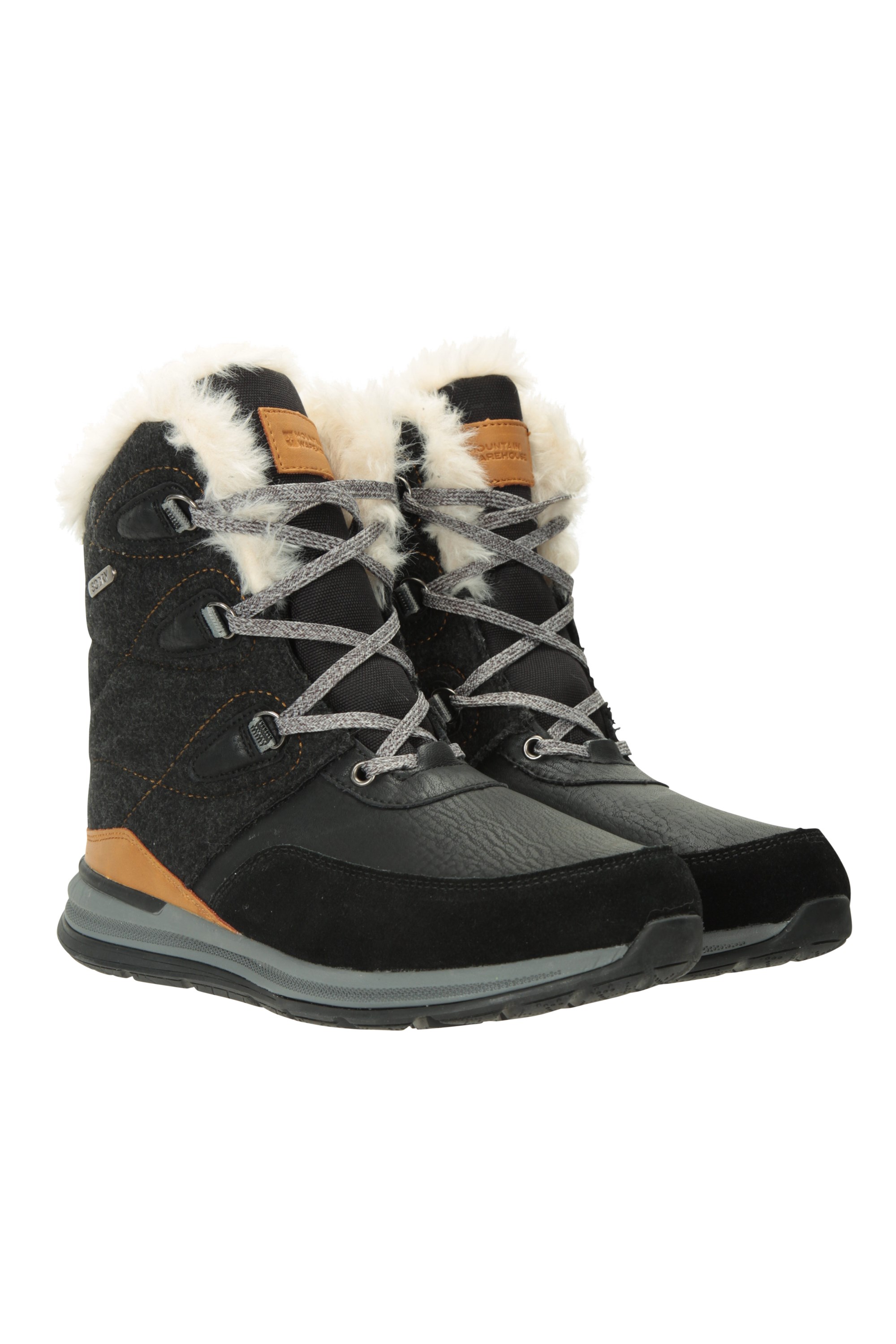 Mountain Warehouse Ice Peak High Snow Boot w/ Microfiber Lining and Suede Upper 