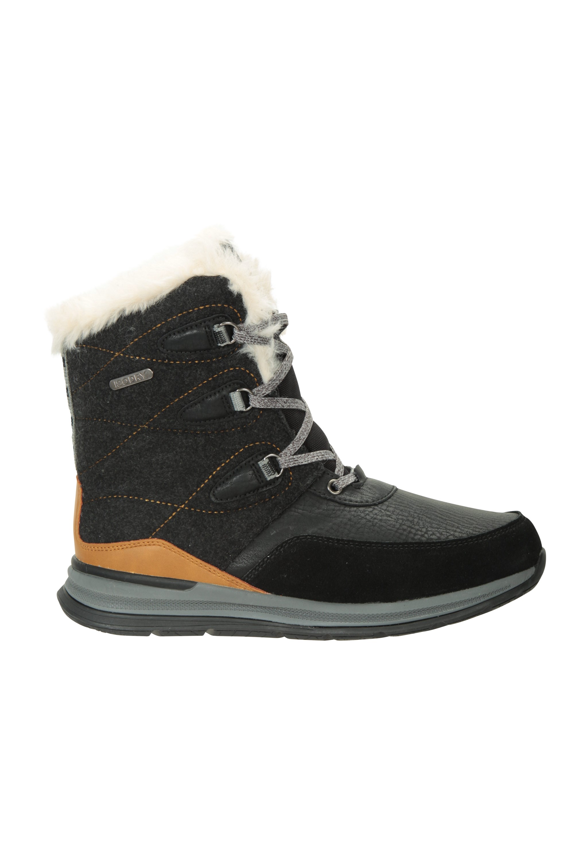 Mountain Warehouse Womens Waterproof Snow Boots with Textile Upper and Warm 