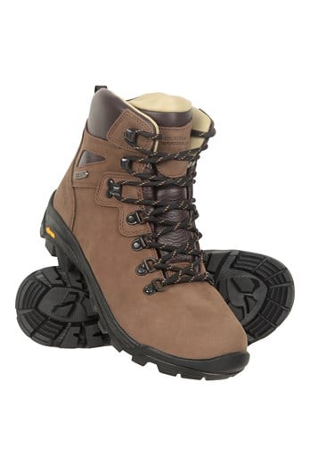 Odyssey Extreme Mens Vibram Waterproof Hiking Boots Brown
