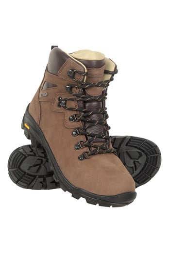 Odyssey Extreme Mens Vibram Waterproof Hiking Boots Light Brown