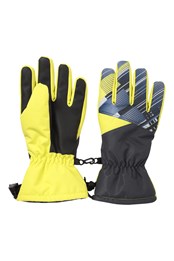 Extreme Kids Waterproof Ski Gloves Lime