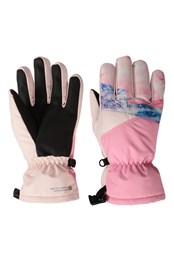 Extreme Kids Waterproof Ski Gloves Pink