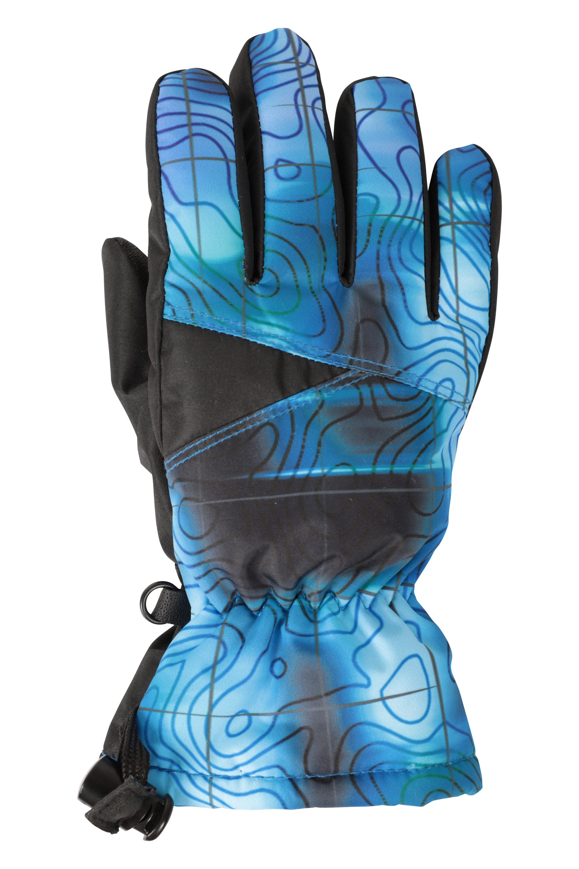 Kids' Waterproof Warm Gloves - Ski 500 JR Blue/Black - Deep teal