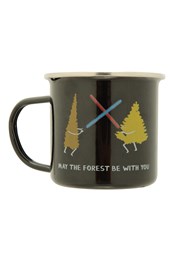 Tasse May The Forest Be With You en émail Bleu Marine