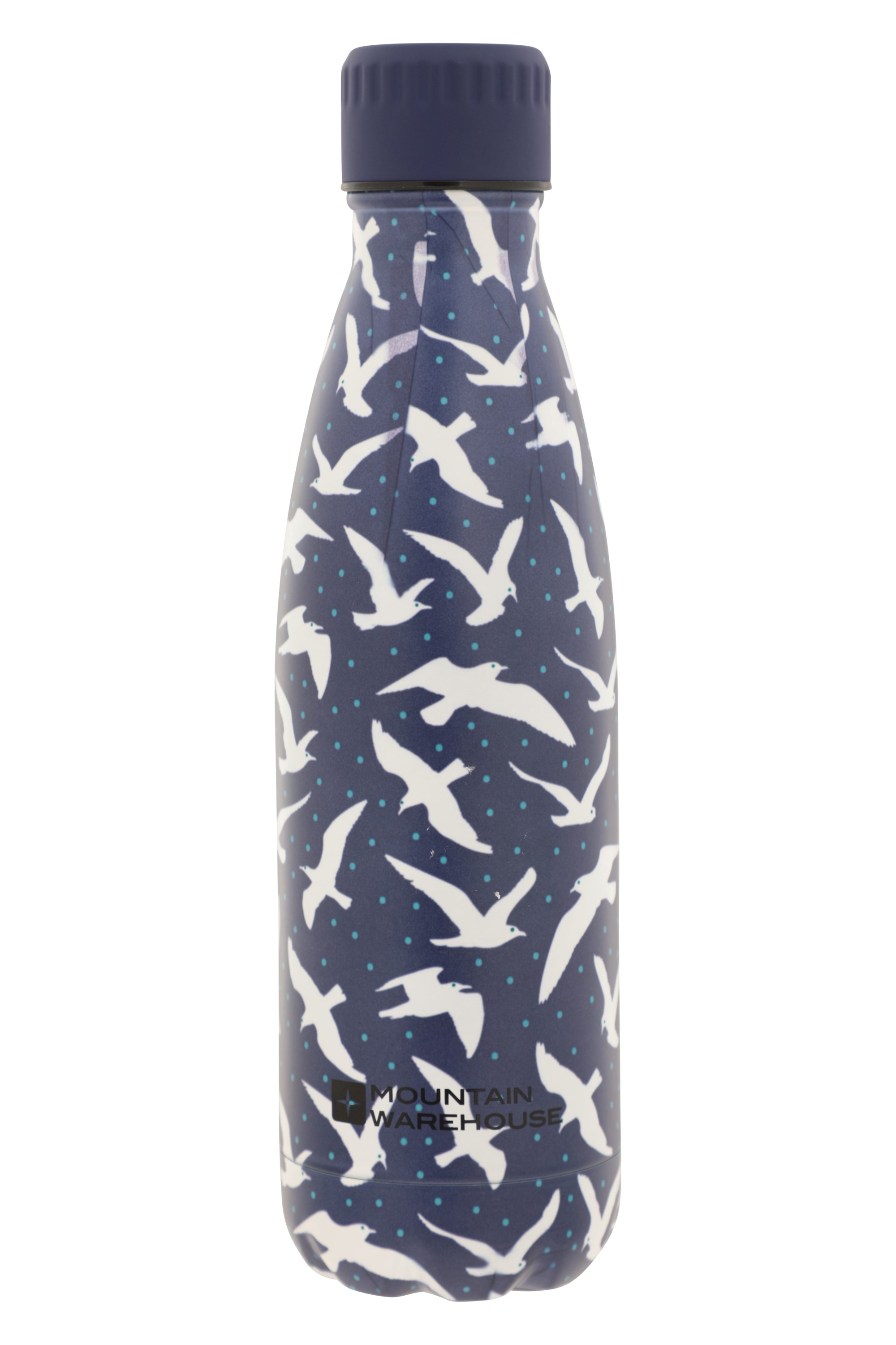 Printed Double-Walled Water Bottle - 480ml - Blue