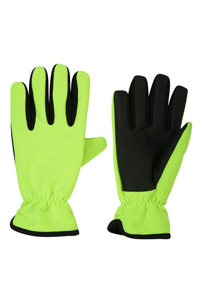 Mens Cycling Touchscreen Gloves - Yellow