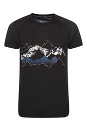 Quest Mens Printed Merino Thermal T-Shirt