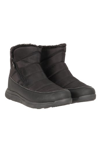 Boston Fleece-Lined Womens Boots Black