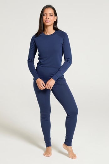 Talus Womens Thermal Top & Pants Set Navy