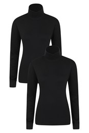 Meribel Womens Thermal Top Multipack Black