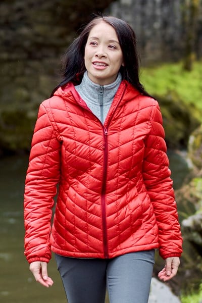 Speed Womens Padded Jacket - Red