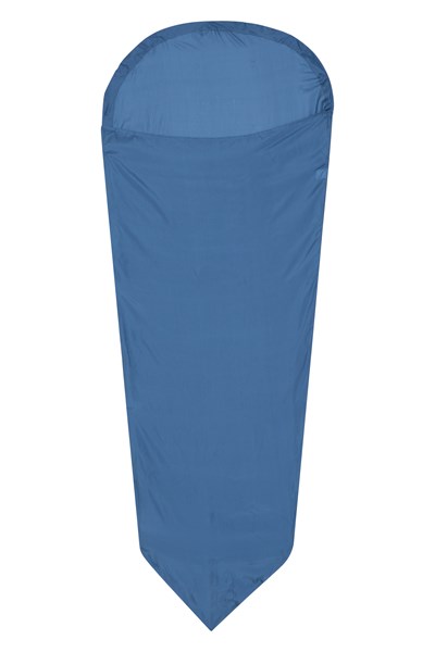 Silk Blend Mummy Sleeping Bag Liner - Blue