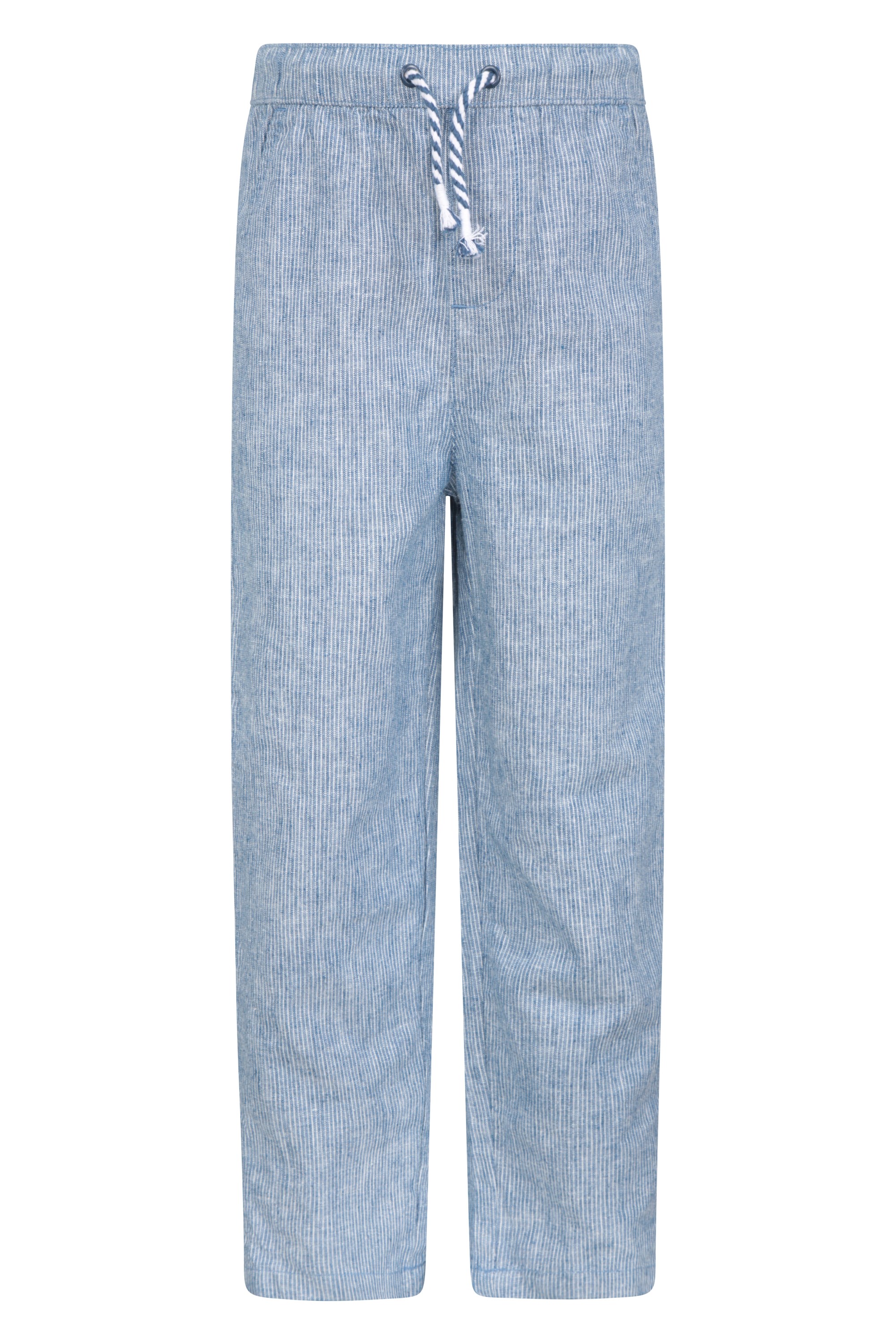 Pantalon en tissu créponné à rayures pour enfant - Bleu