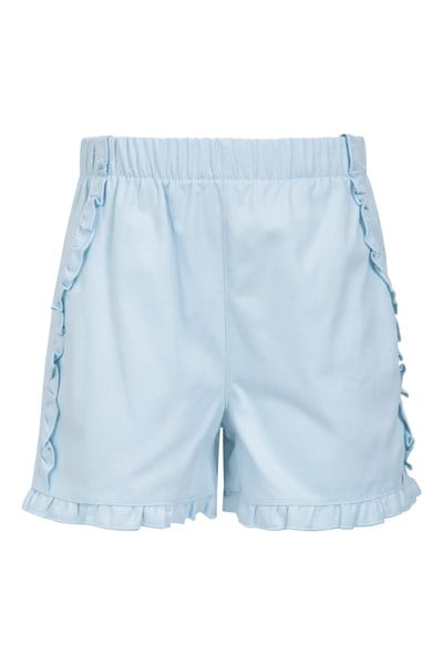 Frill Detail Kids Shorts - Blue