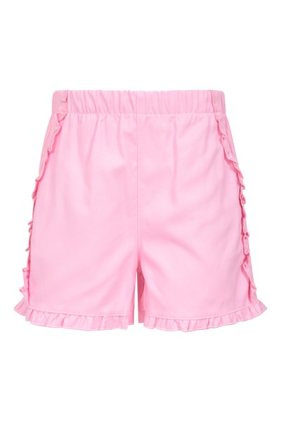 Frill Detail Kids Shorts - Pink