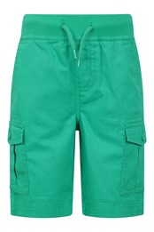 Pull On Kids Cargo Shorts Green