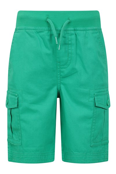 Pull On Kids Cargo Shorts - Green
