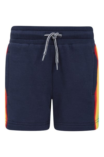 Kids Mid Thigh Jersey Shorts - Navy