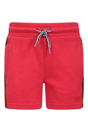 Kids Mid Thigh Jersey Shorts Red