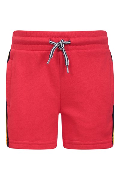 Kids Mid Thigh Jersey Shorts - Red