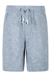 Pantalones cortos infantiles a rayas Azul