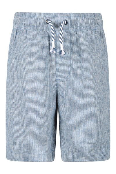 Ticking Kids Stripe Shorts - Blue