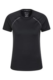 Time Trial Womens Running T-Shirt Black