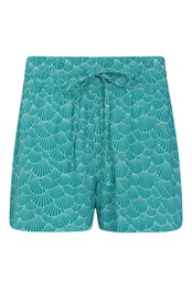 Vibe Womens Printed Shorts Blue