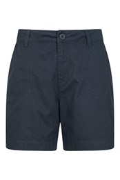 Bayside Pantalones cortos de algodón orgánico para mujer Azul Marino