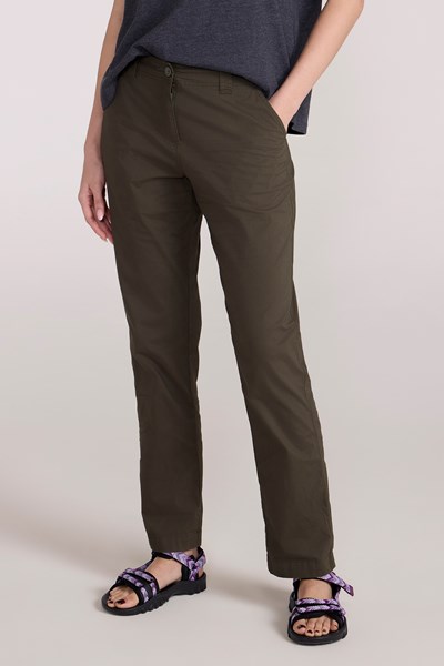 Coastal Stretch Womens Trousers - Green