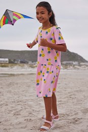 Drop Waist - sukienka dziecięca z bawełny organicznej Jasny liliowy