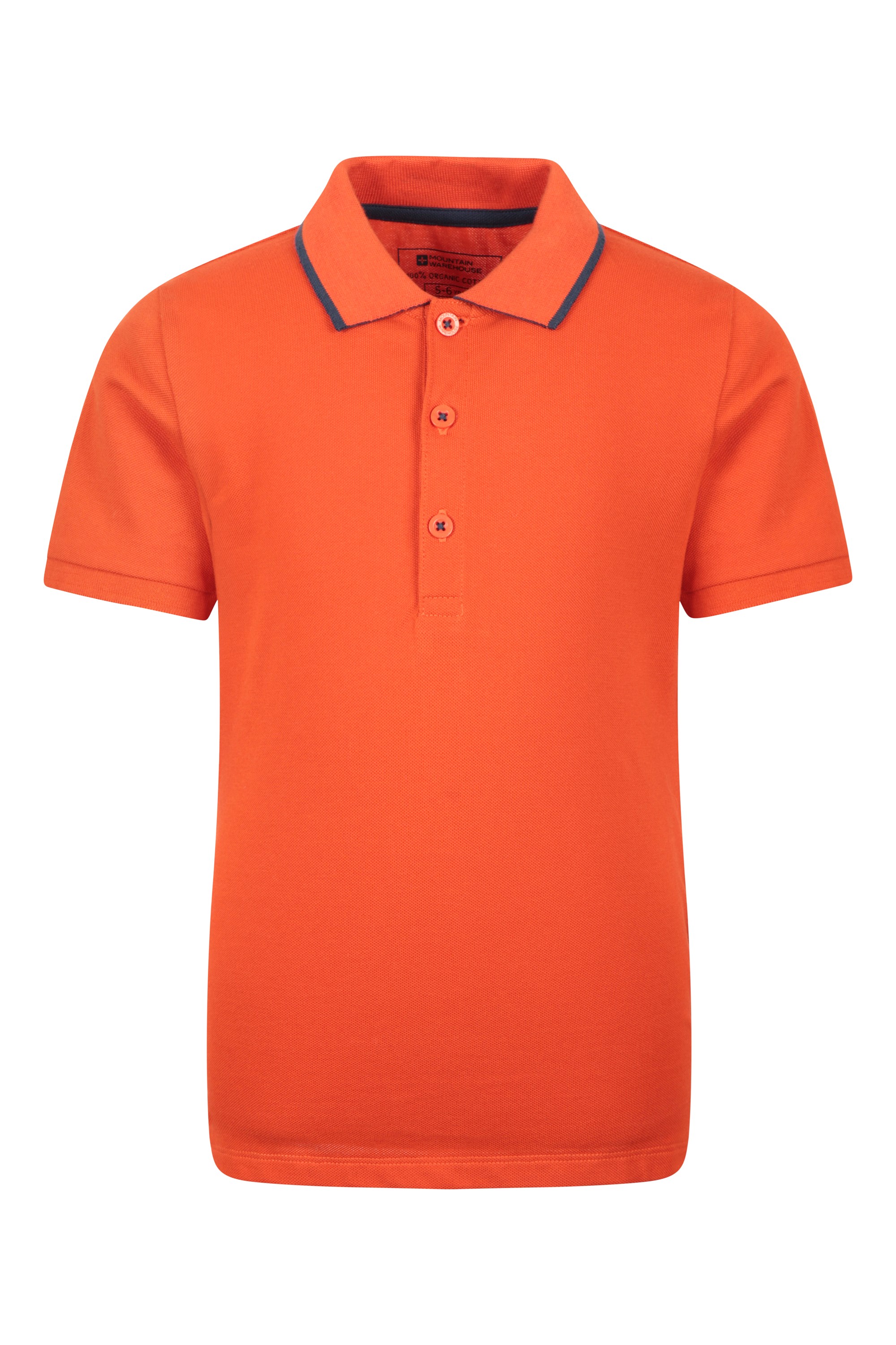 Plain - dziecięca koszulka polo z bawełny organicznej - Orange