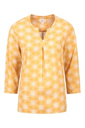 Rila Womens 3/4 Sleeve Organic Shirt Yellow