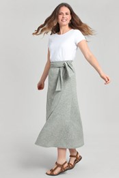 Riverside Womens Recycled Midi Skirt Khaki