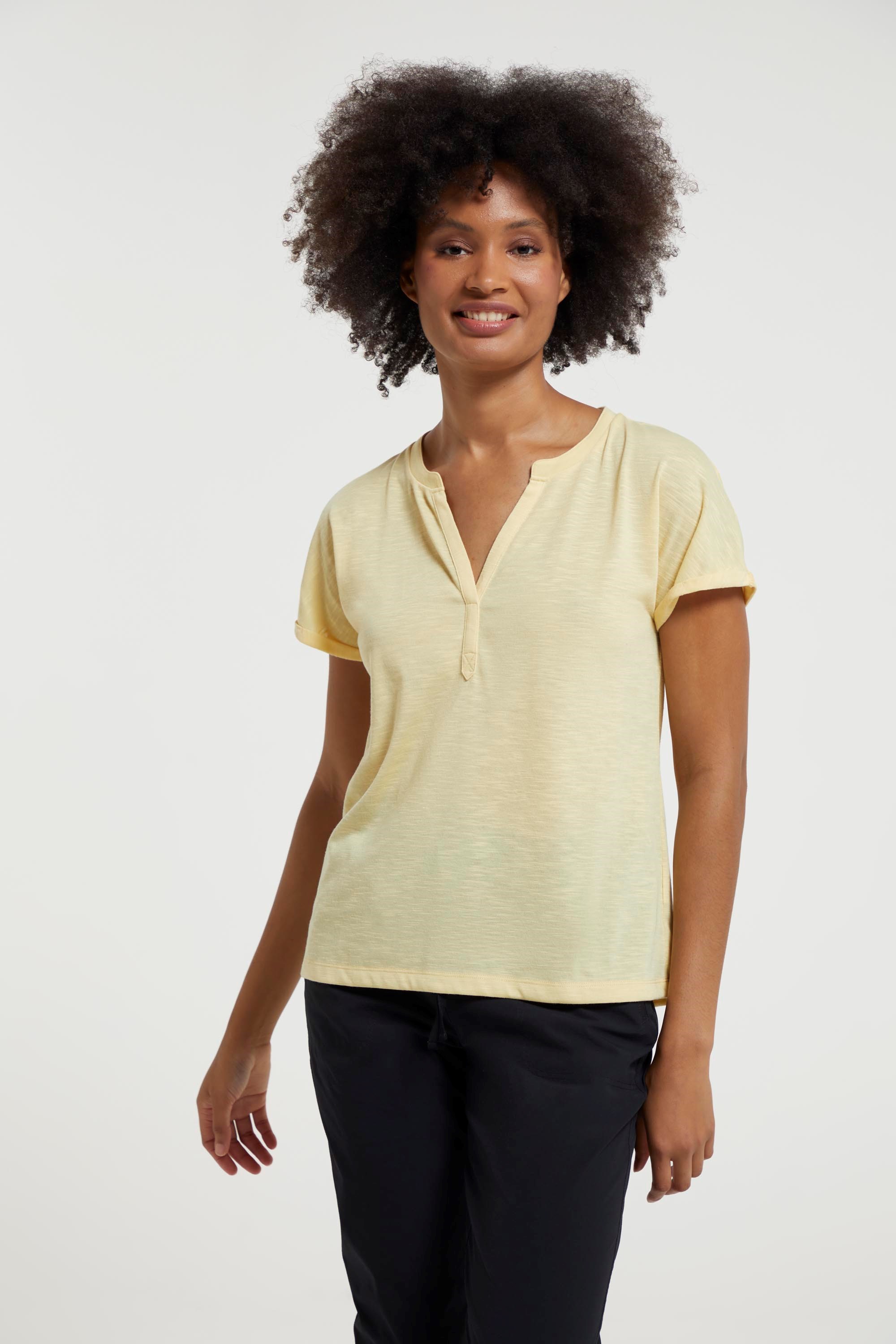 Skye Quick-Dry Womens Slub T-Shirt Yellow